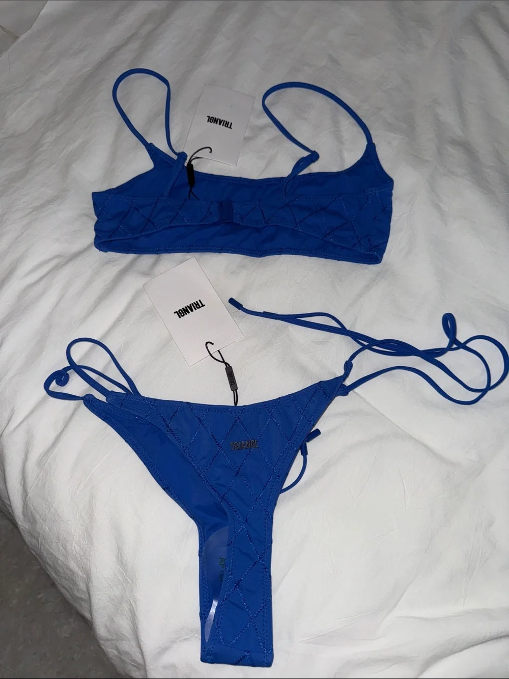 Triangl NWT cobalt blue bikini S top XS bottom